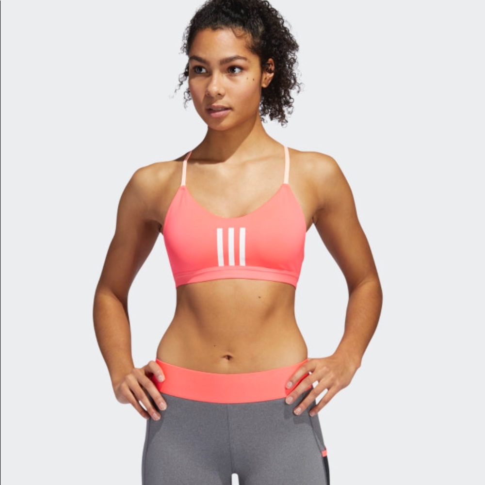 Adidas All Me 3-Stripes Mesh Sports Bra XS